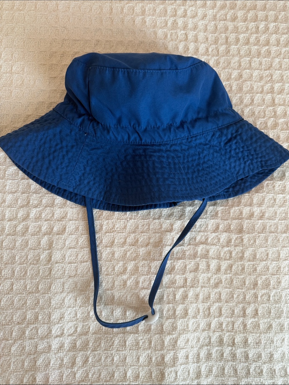 Kids Navy Bucket Hat with Chin Strap